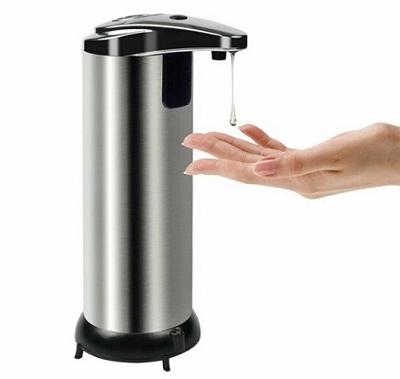 brushed nickel automatic soap dispenser